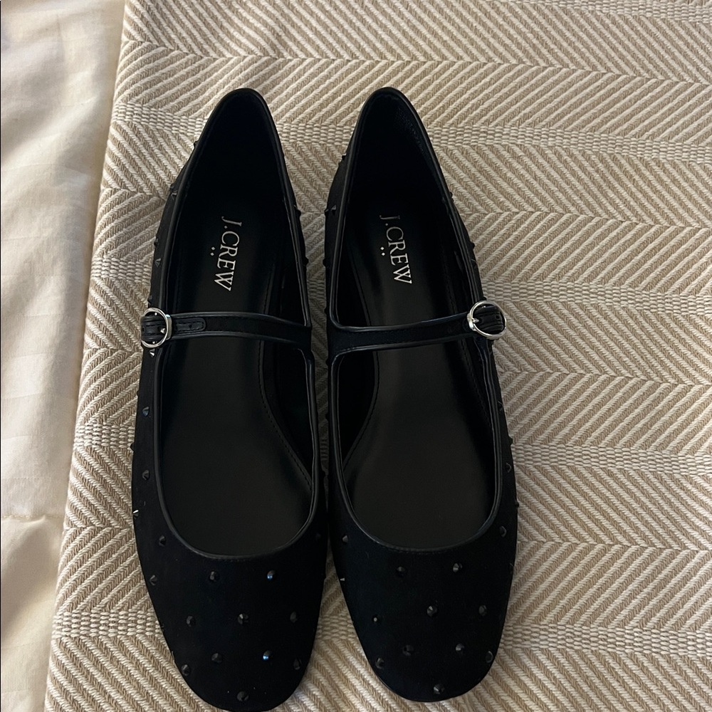 J. Crew Black Mary Jane Flats with Stud Accents - Picture 3 of 6